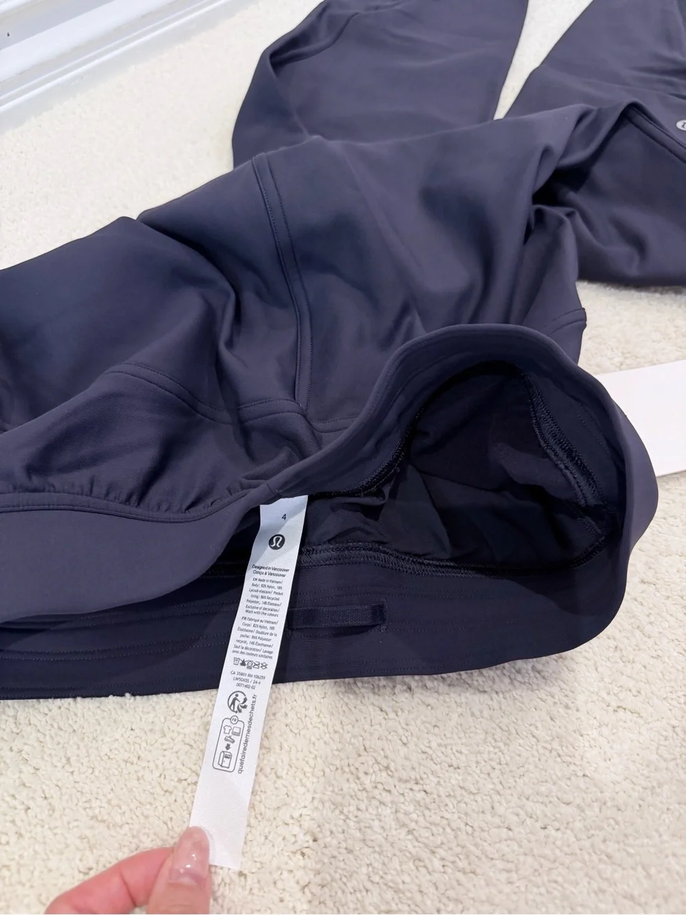 NWT Lululemon Adapted State High-Rise Fleece Jogger Black Night BKNT Size 4